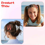 8PCS Small Strawberry Hair Clips, Metal Snap Hair Clips for Women Girls, Cute Hairs Barrettes Cute Strawberry Hairs Accessories for Girls Toddlers Kids and Teens Gifts Red