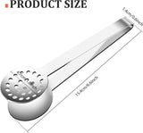 Tea Bag Squeezer, Stainless Steel Tea Bag Squeezer Tongs, Teabag Filter, Dispenser Accessories for Teas Drinkers, Durable Round Strainer Gripper Picker
