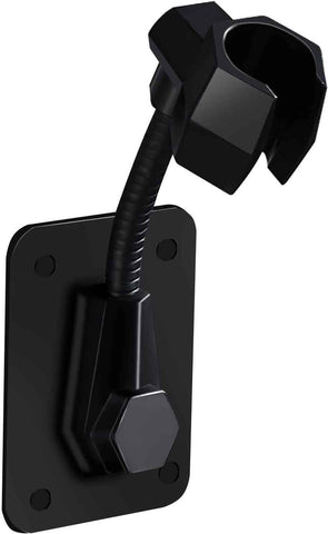 Shower Head Holder Strong Adhesive 360 Degree Rotatable Adjustable Handheld Shower Wand Holder Wall Mount Bracket for Bathroom (Black)