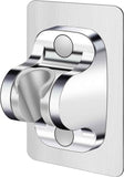 Shower Head Holder Shower Wand Holder Wall Mount Adhesive Adjustable Handheld Shower Holder No Drilling Shower Head Bracket, Silver