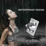 Shower Head Holder Shower Wand Holder Wall Mount Adhesive Adjustable Handheld Shower Holder No Drilling Shower Head Bracket, Silver