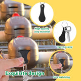 4 Pcs Stainless Steel Shopping Trolley Tokens, Portable Alloy Key Ring Quarter Holder Keychain Shopping Trolley Keyring for Men Women Shopping Cart Grocery Shopping Trolleys (Black)