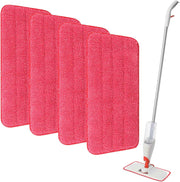 Mop Replacement Pads Compatible with OXO Good Grips Spray Mop - Reusable Microfiber Pad Refill for Floor Cleaning, 4 Pack (Mop is Not Included)