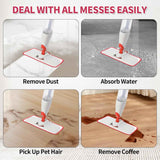 Mop Replacement Pads Compatible with OXO Good Grips Spray Mop - Reusable Microfiber Pad Refill for Floor Cleaning, 4 Pack (Mop is Not Included)