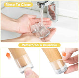 Silicone Chair Leg Floor Protectors, Stool Leg Protectors Cap, Chair Leg Caps for Hardwood Floors (Clear-16pcs, Round S)