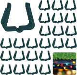Christmas Light Hanger Clips Fascia Board Light Clips Plastic Holiday Deck Banister Hanger for Christmas Fascia Board Roof Gutter Fence Eave Decoration, Green (30 PCS, 1 5/8")