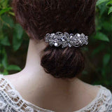 4 PCS Hair Barrettes for Women Ladies, Flower Crystal Rhinestones Barrette Pearl Spring Hair Clip Accessories Women Fashion Ponytail Holders Barrette for Daily Wear Mothers Day present