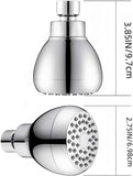 High Pressure Shower Head 3" Chrome - 360° Rotating Self-Cleaning Jets, Water Saving Flow Optimizer, Easy Install & Rustproof ABS, Spa Rainfall Spray for Adults/Elderly