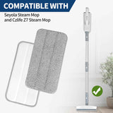 Microfiber Steam Mop Pads Compatible with FODFINU, Seyola & FEPPO and Wotaste Steam Mop Cleaner - Washable and Reusable Replacement Mop Pads for Floor Cleaning, 4 Pack