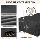 Patio Furniture Covers, Outdoor Furniture Covers Waterproof, Heavy Duty Oxford Patio Table Cover for Outdoor Table, Chair, Sofa, Desk (Black, 108"L x 82"W x 28"H)