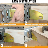 E-Track Wood Beam End Socket Accessories, Zinc-Coated Steel, Fit with 2x4 2x6, Add Removable Load Lock Bars to E-Track Cargo Area (10pcs)