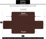 Reversible Sofa Cover Washable Couch Cover for Dogs Friendly with Elastic Straps Water Repellent Furniture Protector for 3 Chion Couch (Sofa, Coffee/Beige)