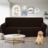 Stretch Couch Cover Sofa Cover Washable Sofa Slipcover Furniture Protector for 3 Chion Couch Sofa Pet Friendly(Sofa, Chocolate)