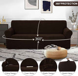 Stretch Couch Cover Sofa Cover Washable Sofa Slipcover Furniture Protector for 3 Chion Couch Sofa Pet Friendly(Sofa, Chocolate)