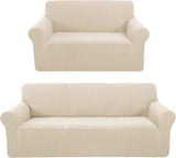 Stretch Couch Cover Sofa Bundles loveseat (Beige)