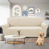 Stretch Couch Cover Sofa Bundles loveseat (Beige)
