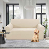 Stretch Couch Cover Sofa Bundles loveseat (Beige)