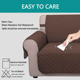 UNICE Home Reversible Sofa Cover Bundle Chair Cover(Sofa+Chair, Coffee)