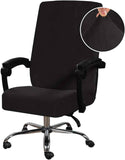 Velvet Home Office Chair Covers Stretchable Computer Desk Chair Covers Mid - High Back Universal Executive Boss Gaming Seat Cover Removable Machine Washable, Black