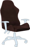 Gaming Chair Covers Slipcover Stretch Seat Chair Cover for Leather Computer Reclining Racing Ruffled Gamer Chair Protector Without Chair 2 piece，Brown