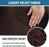 Gaming Chair Covers Slipcover Stretch Seat Chair Cover for Leather Computer Reclining Racing Ruffled Gamer Chair Protector Without Chair 2 piece，Brown