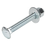 1/2" x 4" (25 Pack) Zinc Carriage Bolt Kit, Grade 307A by Makers Bolt