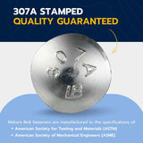 1/2" x 4" (25 Pack) Zinc Carriage Bolt Kit, Grade 307A by Makers Bolt