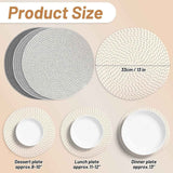 Round Woven Placemats Set of 4, 13 Inches Kitchen Table Place Mats for Dining Table, Trivets for Hot Pots and Pans, Boho Table Decorations for Table Setting, Tabletop Accessories