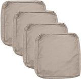 Patio Cushion Covers 24x24 Waterproof Outdoor Cushion Covers for Patio Furniture 4Pack Patio Cushion Slicovers Replacement Outdoor Seat Cushion Slip Cover for Wicker Chair, Tan