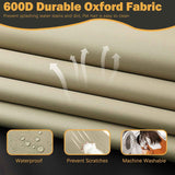 Patio Cushion Covers 24x24 Waterproof Outdoor Cushion Covers for Patio Furniture 4Pack Patio Cushion Slicovers Replacement Outdoor Seat Cushion Slip Cover for Wicker Chair, Tan