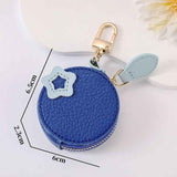Fruit Coin Purse Keychain 3-Pack - Cute Leather Car Keychain Pendant for Women - Novelty Bag Charm for Keys Handbags Totes - Blueberry (3-Pack) In Australia - Darrahopens