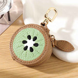 Fruit Coin Purse Keychain 3-Pack - Cute Leather Car Keychain Pendant for Women - Novelty Bag Charm for Keys Handbags Totes - Kiwi (3-Pack) In Australia - Darrahopens