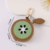 Fruit Coin Purse Keychain 3-Pack - Cute Leather Car Keychain Pendant for Women - Novelty Bag Charm for Keys Handbags Totes - Kiwi (3-Pack) In Australia - Darrahopens