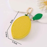 Fruit Coin Purse Keychain 3-Pack - Cute Leather Car Keychain Pendant for Women - Novelty Bag Charm for Keys Handbags Totes - Lemon (3-Pack) In Australia - Darrahopens