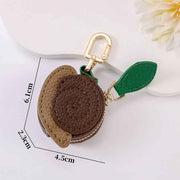 Fruit Coin Purse Keychain 3-Pack - Cute Leather Car Keychain Pendant for Women - Novelty Bag Charm for Keys Handbags Totes - Small Snail (3-Pack) In Australia - Darrahopens