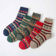 Wool Blend Terry Socks 5-Pack - Winter Thick Warm Mid Calf Crew Socks for Women - Heart Pattern Cotton Socks - 5 Pairs In Australia - Darrahopens