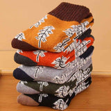 Wool Blend Terry Socks 5-Pack - Winter Thick Warm Mid Calf Crew Socks for Women - Christmas Tree Pattern Cotton Socks - 5 Pairs In Australia - Darrahopens