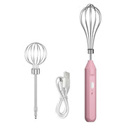 Wireless Electric Egg Beater - USB Rechargeable Handheld Mixer for Baking Whisking Frothing - 304 Stainless Steel Portable Kitchen Tool - Pink 3 Speeds In Australia - Darrahopens
