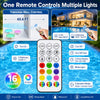 Darrahopens Outdoor Recreation > Camping > Camping Lights & Lanterns Rechargeable Magnetic Pool Light - IP68 Waterproof Underwater LED Light with Remote Control - 16 Colors 2600mAh Battery for Above Ground Inground Pools - 2 Pack In Australia - Darrahopens