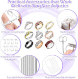 Ring Size Adjuster Kit 29-Pack - Ring Sizer Tool with Measuring Gauge - Resizer Spiral for Loose Rings - Stainless Steel Polishing Cloth In Australia - Darrahopens