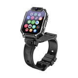 Smart Kids Phone Watch - GPS Tracker Video Call Smartwatch with AI Functions Android OS - Detachable Rotatable Camera for Students - Black