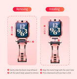 Smart Kids Phone Watch - GPS Tracker Video Call Smartwatch with AI Functions Android OS - Detachable Rotatable Camera for Students - Black
