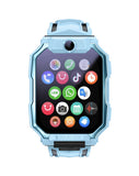 Smart Kids Phone Watch - GPS Tracker Video Call Smartwatch with AI Functions Android OS - Detachable Rotatable Camera for Students - Blue
