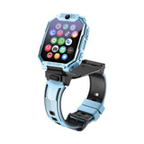 Smart Kids Phone Watch - GPS Tracker Video Call Smartwatch with AI Functions Android OS - Detachable Rotatable Camera for Students - Blue