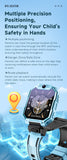 Smart Kids Phone Watch - GPS Tracker Video Call Smartwatch with AI Functions Android OS - Detachable Rotatable Camera for Students - Blue