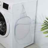 Foldable Wall Mount Laundry Basket 2-Pack - Hanging Clothes Storage Organizer for Bathroom Bedroom - Space Saving Collapsible Hamper - Gray Mesh