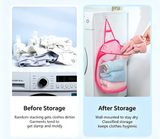 Foldable Wall Mount Laundry Basket 2-Pack - Hanging Clothes Storage Organizer for Bathroom Bedroom - Space Saving Collapsible Hamper - White Mesh In Australia - Darrahopens