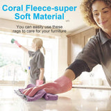 Microfiber Cleaning Cloth 10-Pack - Super Absorbent Multi-Purpose Towel for Kitchen Car Home - Lint Free Soft Cleaning Rag - 15x25cm Purple+Gray In Australia - Darrahopens