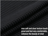 Stretch Full Cover Chair Cover 6-Pack - Waterproof Anti-Slip Elastic Seat Protector for Dining Room Hotel - Thick Warm Waffle Texture - Black (6-Pack)