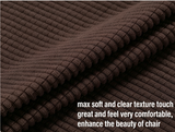 Stretch Full Cover Chair Cover 6-Pack - Waterproof Anti-Slip Elastic Seat Protector for Dining Room Hotel - Thick Warm Waffle Texture - Brown (6-Pack) In Australia - Darrahopens